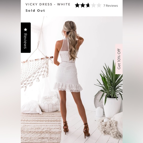 TwoSisters Vicky Dress- White - Picture 2 of 3